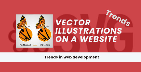 Trends in WEB development. Vector illustrations on the website